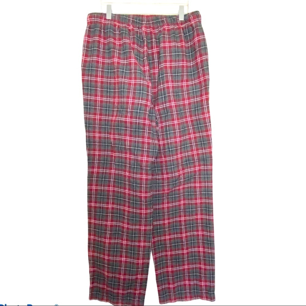 CROFT & BARROW Burgundy/Gray/Black Flannel Pants - Picture 3 of 6